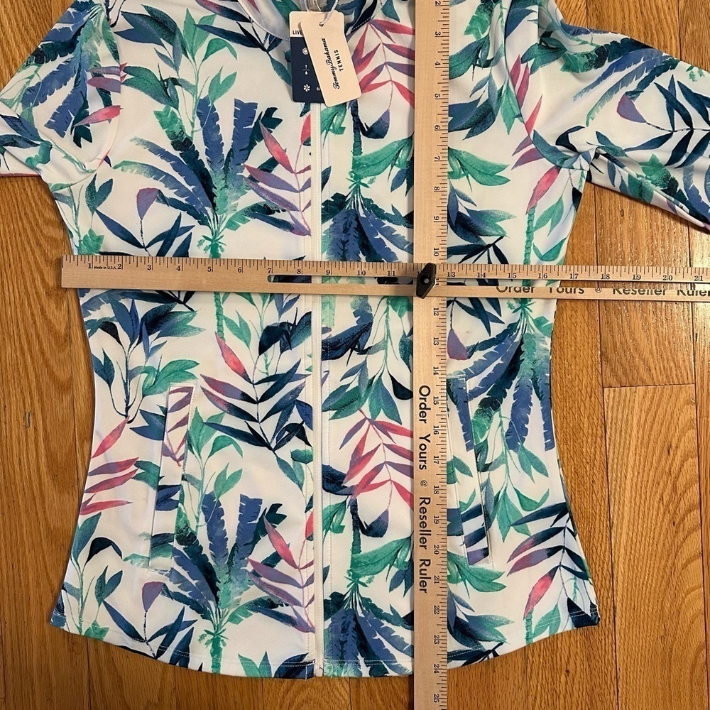 NWT TOMMY BAHAMA CAMPANULA TROPICAL Long Sleeve Full Zip Up Golf Tennis Jacket S - Picture 4 of 7